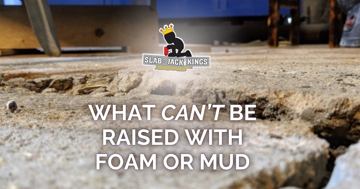 What Can't Be Raised With Foam Or Mud