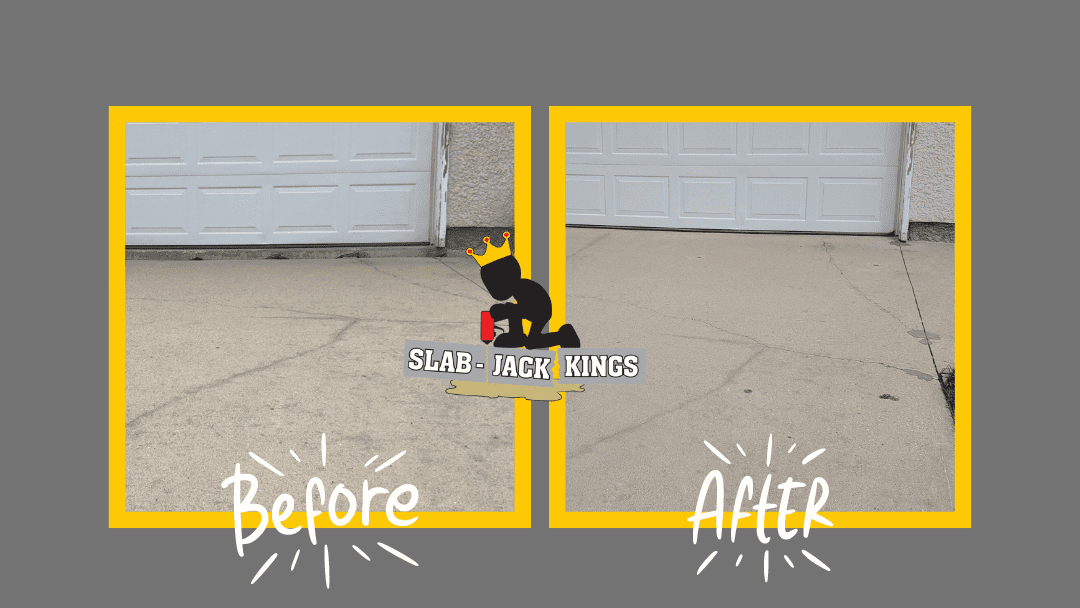 concrete driveway repair winnipeg manitoba slab-jack kings