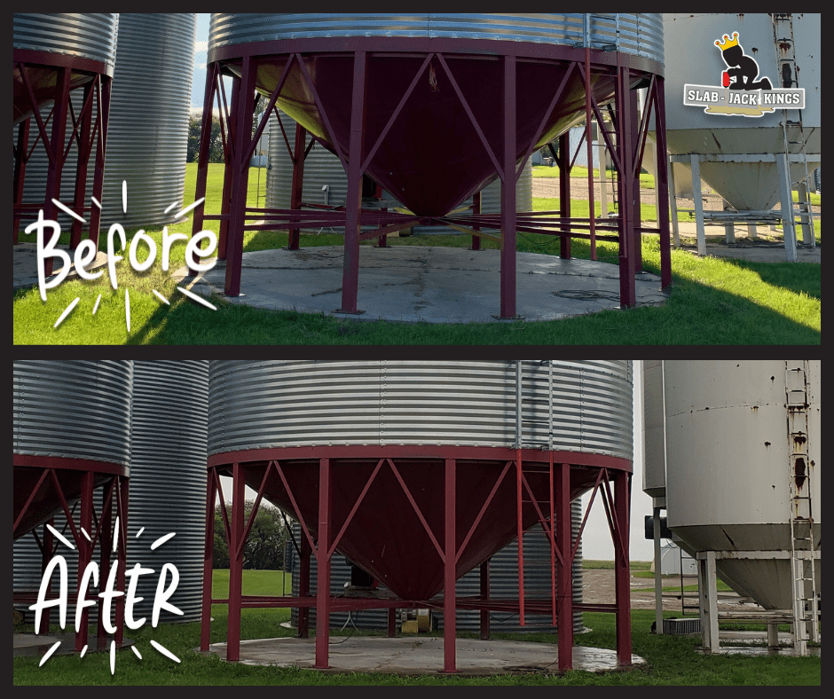 Hopper Bin Pad Lift Before & After