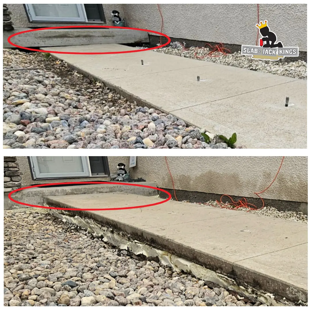 Concrete Leveling with Foam Sidewalk