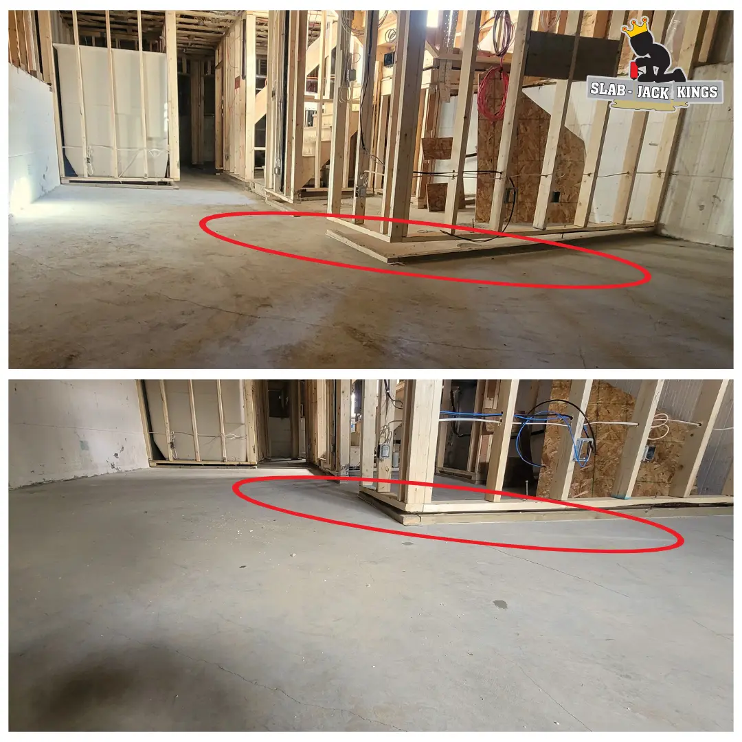 leveling a concrete basement floor