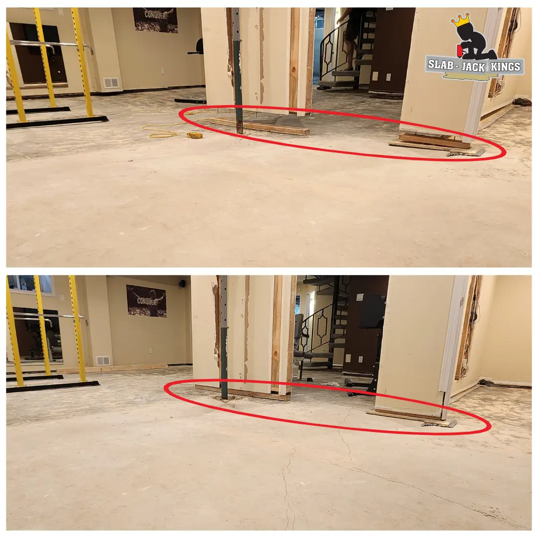 leveling a concrete basement floor